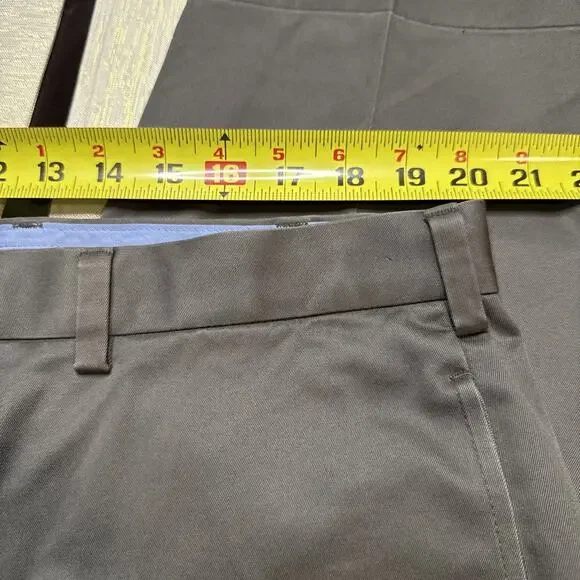 Brooks Brothers Advantage Chino Clark Pants Mens 40x32 Gray Cotton Khaki - Picture 4 of 8
